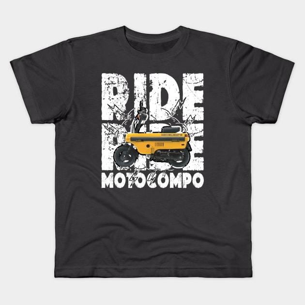 Retro - cool 1980's folding motorcycle Kids T-Shirt by Darkside Labs